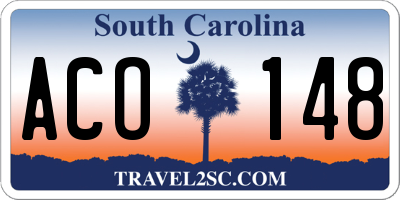 SC license plate ACO148