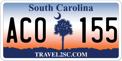 SC license plate ACO155