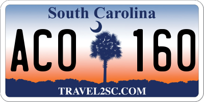 SC license plate ACO160