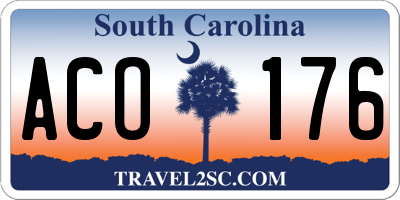 SC license plate ACO176