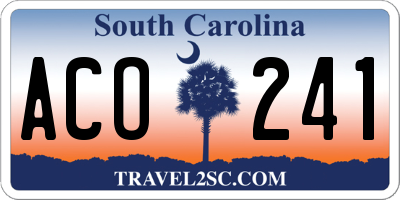 SC license plate ACO241