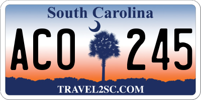 SC license plate ACO245