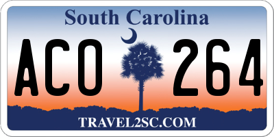 SC license plate ACO264