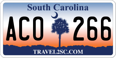 SC license plate ACO266