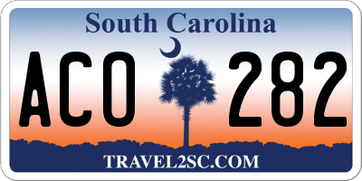 SC license plate ACO282