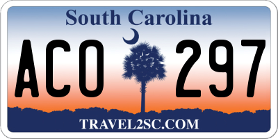 SC license plate ACO297