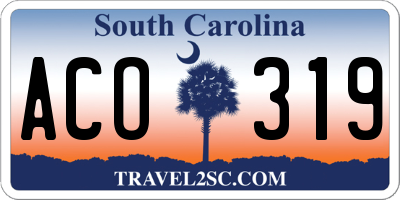 SC license plate ACO319