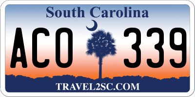 SC license plate ACO339