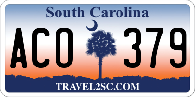 SC license plate ACO379