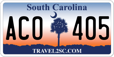 SC license plate ACO405