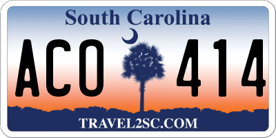 SC license plate ACO414