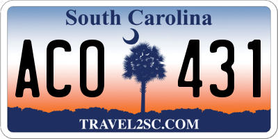 SC license plate ACO431