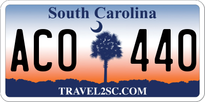 SC license plate ACO440