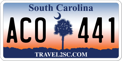 SC license plate ACO441
