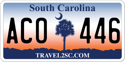 SC license plate ACO446