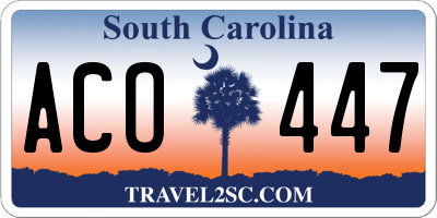 SC license plate ACO447