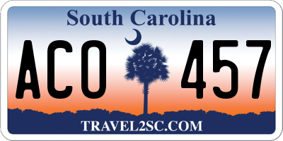 SC license plate ACO457