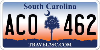 SC license plate ACO462