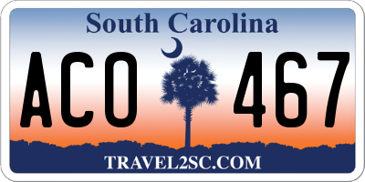 SC license plate ACO467