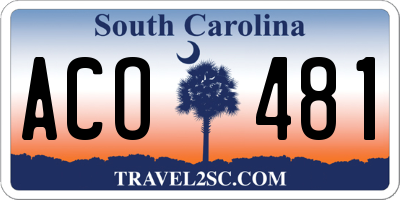 SC license plate ACO481