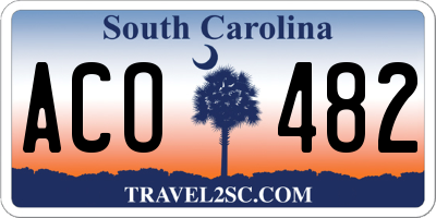 SC license plate ACO482