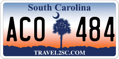 SC license plate ACO484