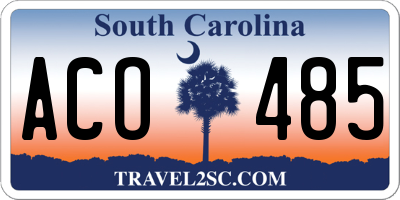 SC license plate ACO485