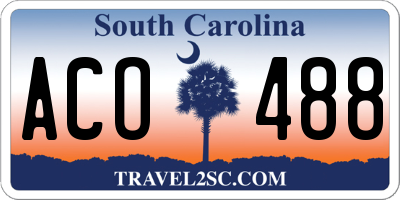 SC license plate ACO488