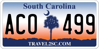 SC license plate ACO499