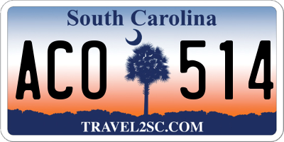 SC license plate ACO514
