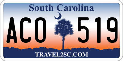 SC license plate ACO519