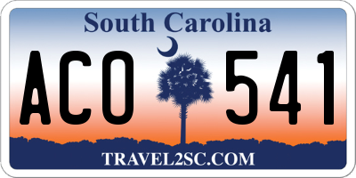 SC license plate ACO541