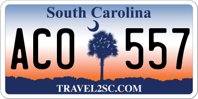 SC license plate ACO557