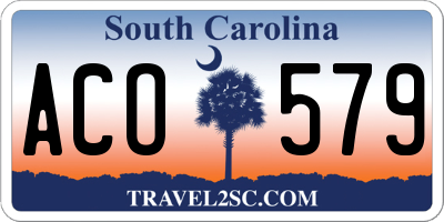 SC license plate ACO579