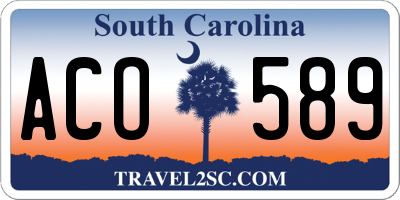 SC license plate ACO589