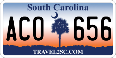 SC license plate ACO656