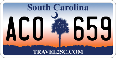 SC license plate ACO659