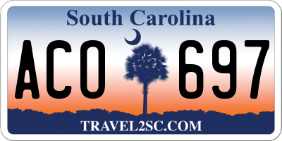 SC license plate ACO697