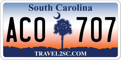 SC license plate ACO707