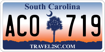 SC license plate ACO719
