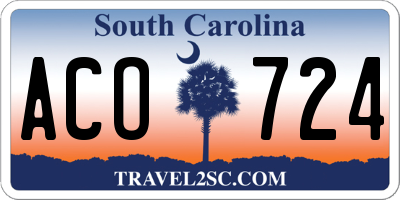 SC license plate ACO724