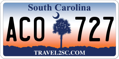 SC license plate ACO727