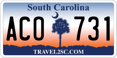 SC license plate ACO731