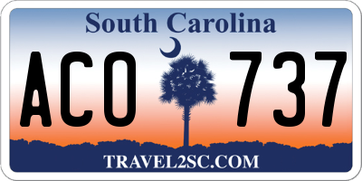 SC license plate ACO737