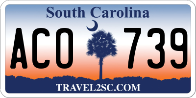 SC license plate ACO739