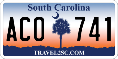 SC license plate ACO741