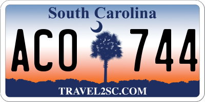 SC license plate ACO744
