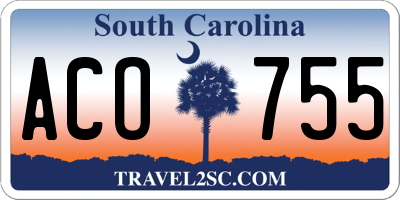 SC license plate ACO755
