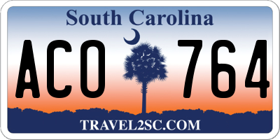 SC license plate ACO764