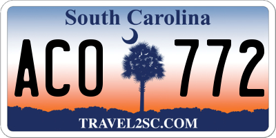 SC license plate ACO772